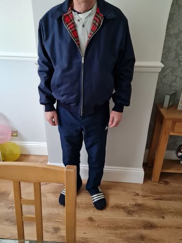 Customer photo review of Mens Classic Harrington Jacket - Navy