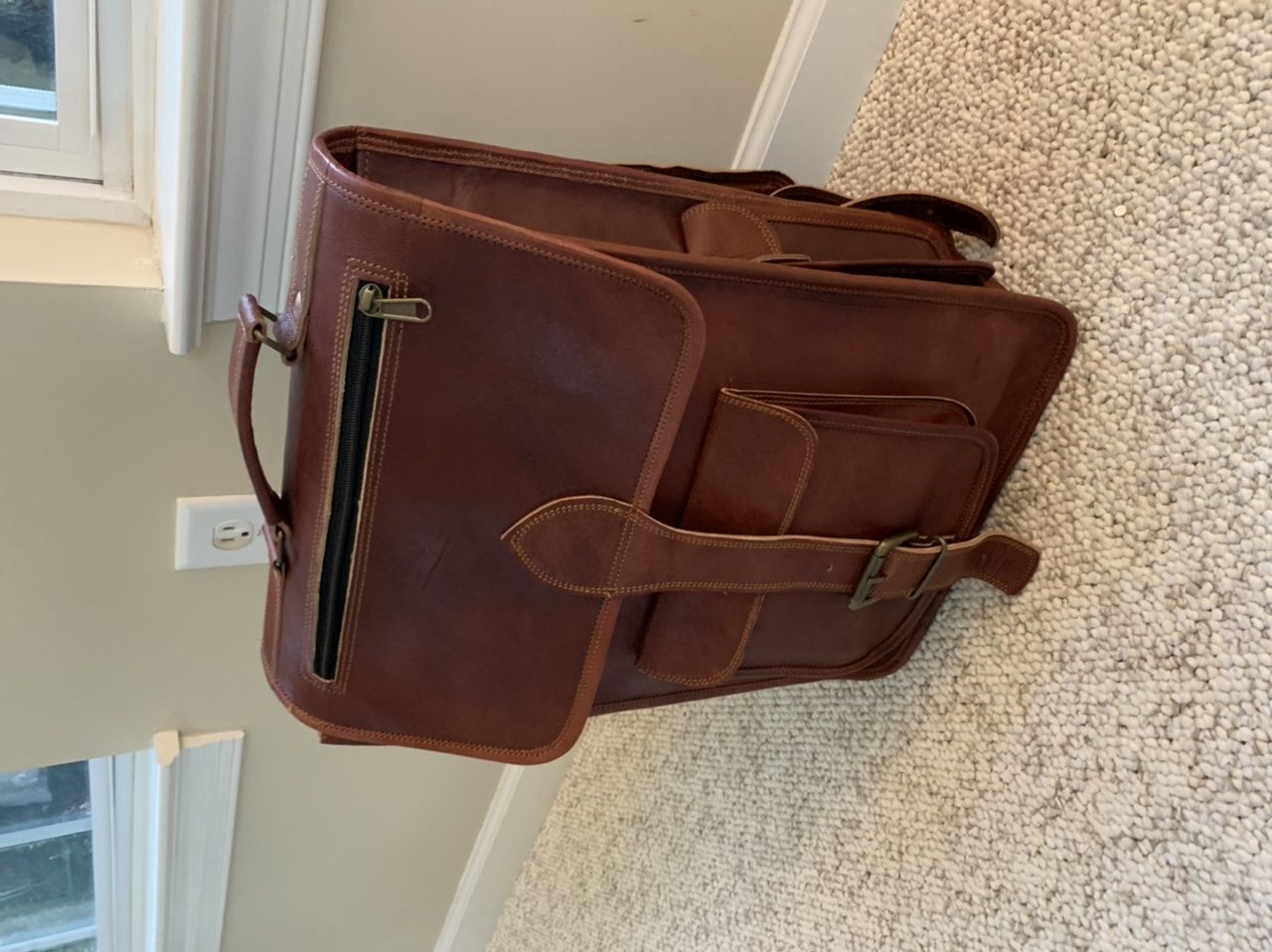 Customer photo review of Mahi Leather Laptop Backpack For Men Women