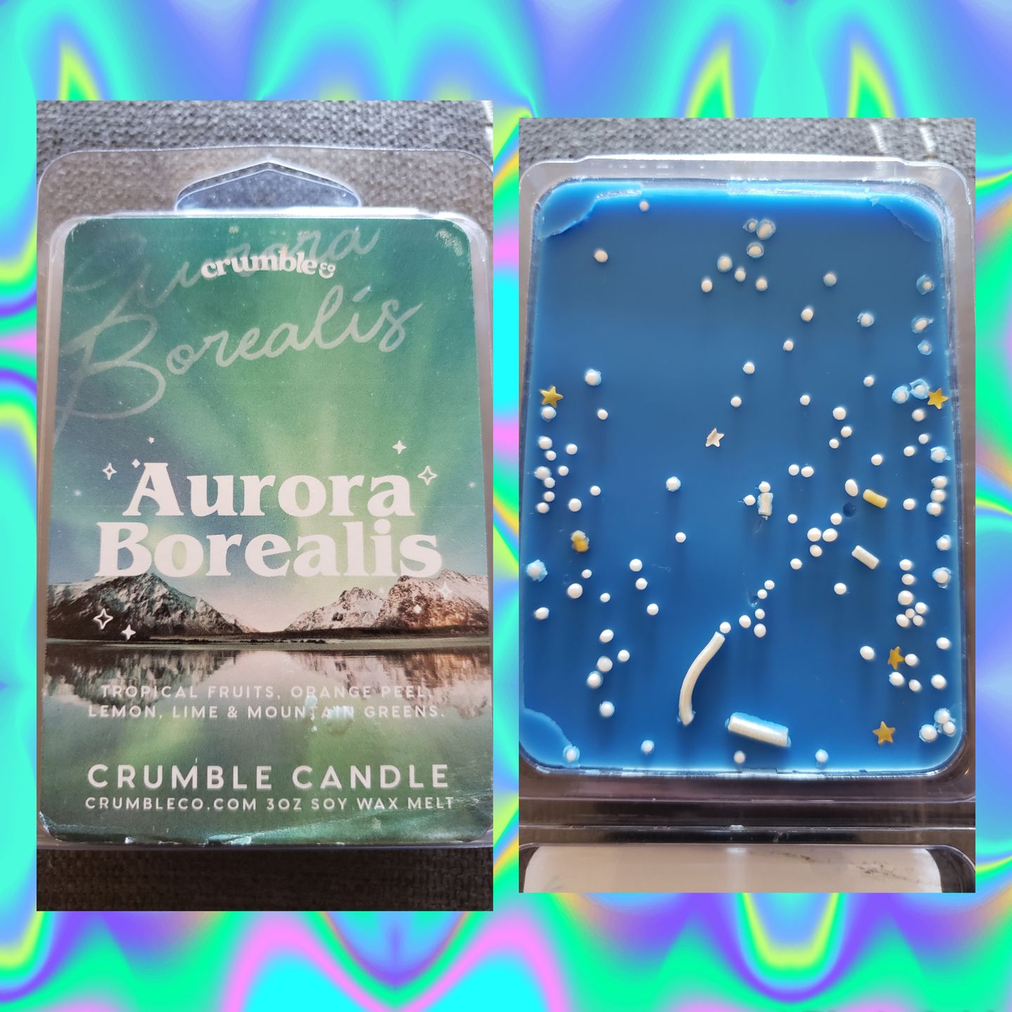 Customer photo review of Aurora Borealis Wax Melts