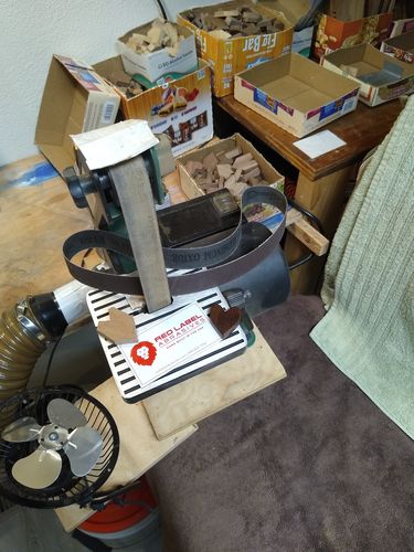 Customer photo review of 1 X 30 Inch Aluminum Oxide Metal Sanding Belts, 12 Pack