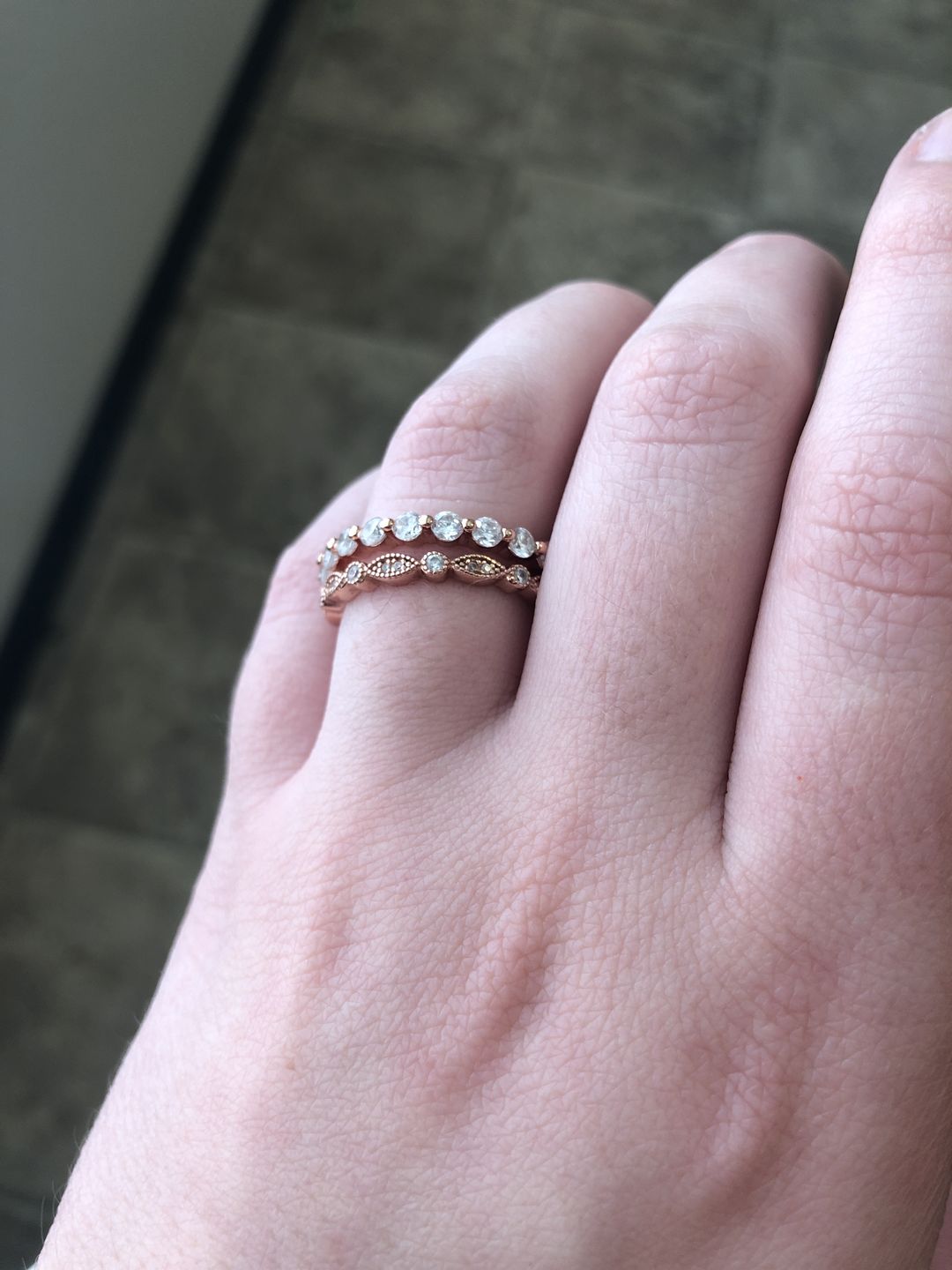 Customer photo review of Louily Fashion Eternity Round Cut 1.5 Ct Wedding Band In Sterling Silver