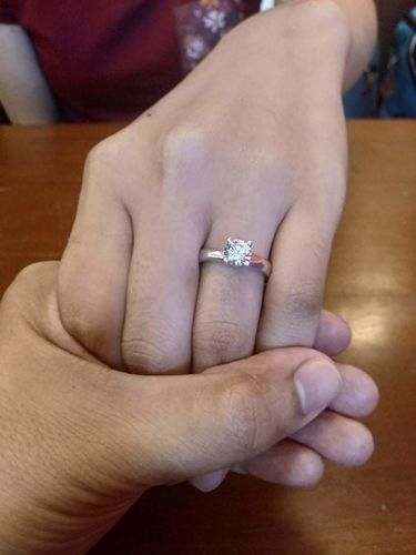 Customer photo review of 1ct Solitaire 3mm Engagement Ring
