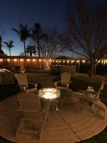 Customer photo review of 42" Round Outdoor Propane Gas Fire Pit Table in Gray