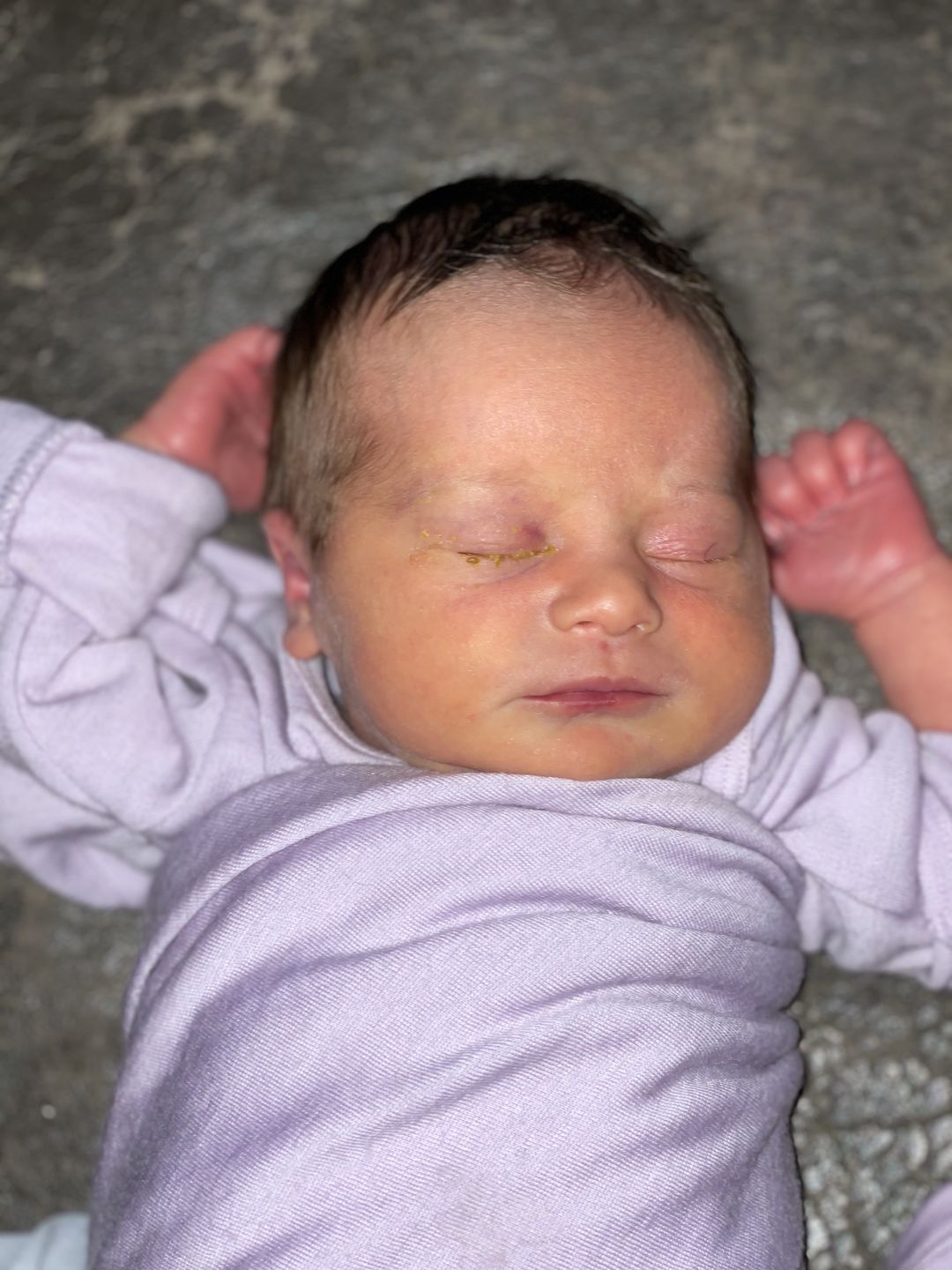Customer photo review of Swaddle Blanket, Merino Wool, Newborn to 3 Months, Crystal Pink