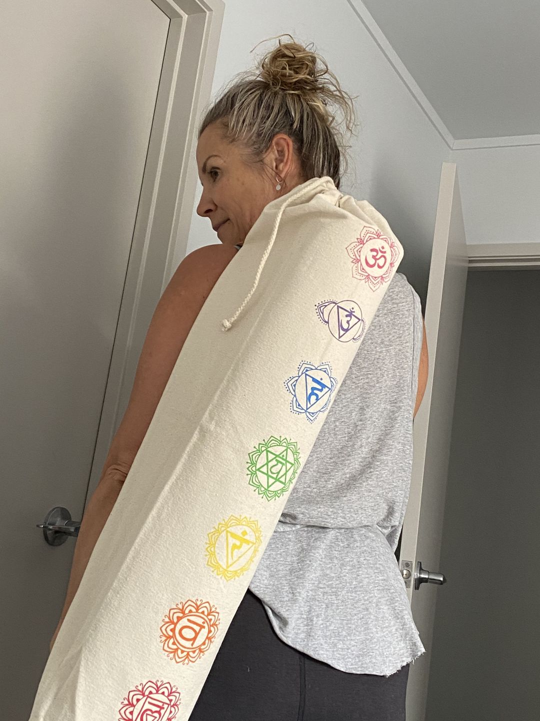 Customer photo review of Cotton Yoga Mat Bag