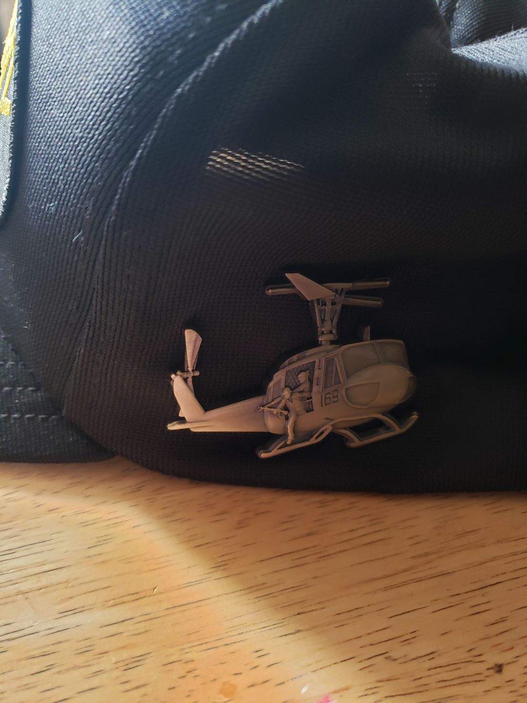 Customer photo review of Huey Helicopter Pin
