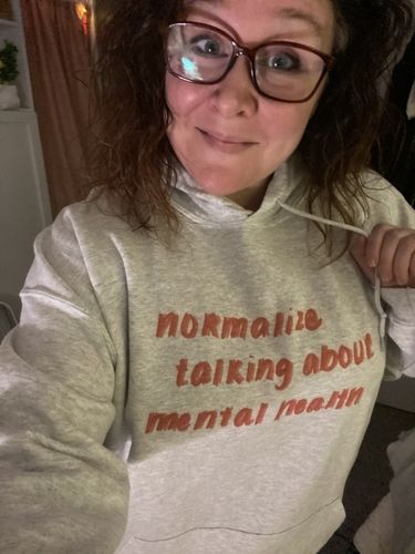 Customer photo review of You Are Enough (Rainbow) -- Sweatshirt