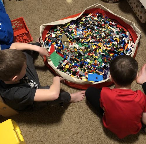 Customer photo review of Super Toy Storage Bag - Tomato Orange (Clearance)