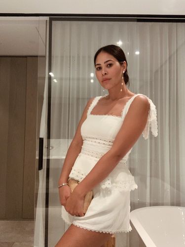 Customer photo review of Alba baroque pearl drop earrings