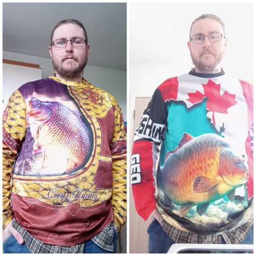 Customer photo review of Carp Fishing 3D Canada Flag Patriot Custom name All over print shirts - personalized fishing gift for men and women - IPH1452