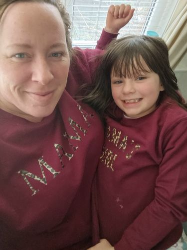 Customer photo review of Mama's Girl Leopard Sweatshirts (MRK X)