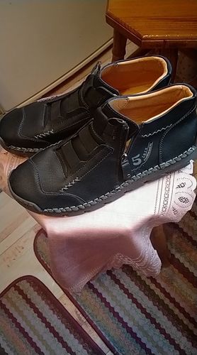 Customer photo review of New Fashion Split Leather Zip Shoes(Buy 2 Get 10% off, 3 Get 15% off )