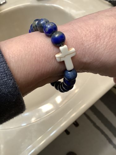Customer photo review of January's Limited Edition Bracelet— Lapis Lazuli