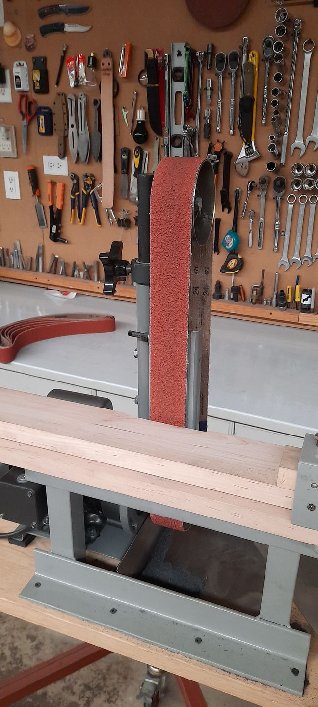 Customer photo review of 2 x 48 Inch EdgeCore Premium Ceramic Grinding Belts, 6 Pack