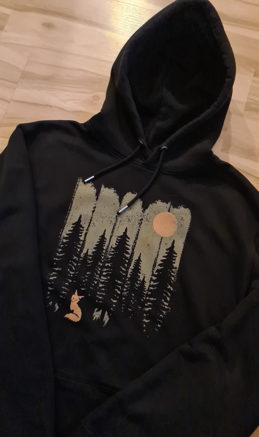 Customer photo review of FUCHS IM WALD KHAKI - Bio Unisex Hoodie (PREMIUM)