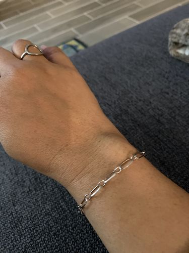 Customer photo review of 4mm Stainless Steel Paperclip Style Bracelet