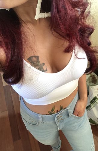 Customer photo review of Now And Then Crop Top  White