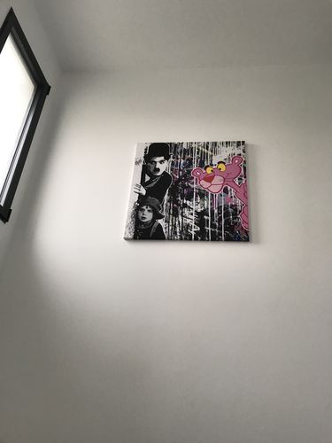 Customer photo review of Tableau Panthere Rose Charlie Chaplin