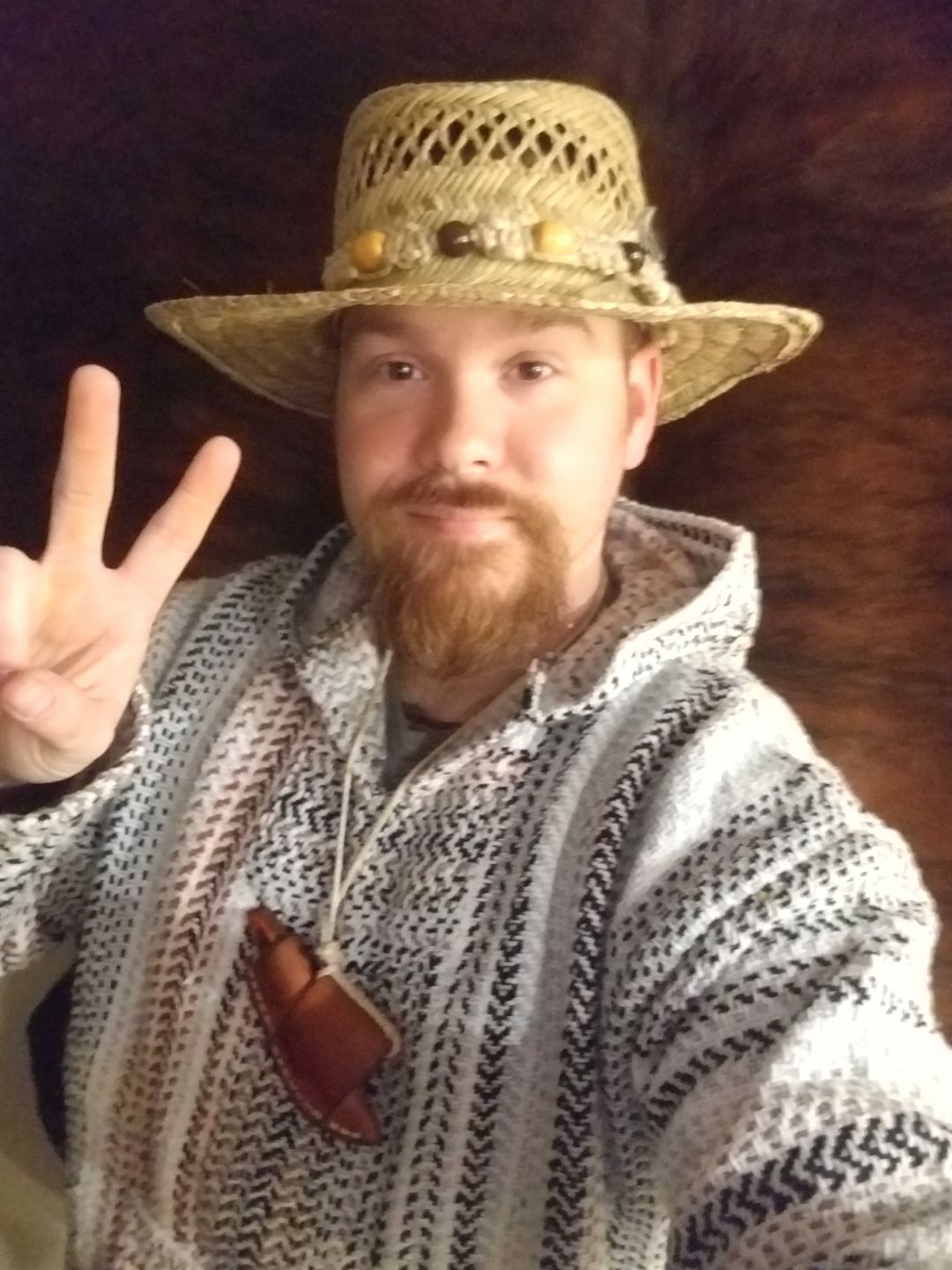 Customer photo review of Classic Stripe Terracotta Baja Hoodie