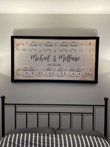 Customer photo review of Custom Couple Music Premium Canvas - Ready to Hang