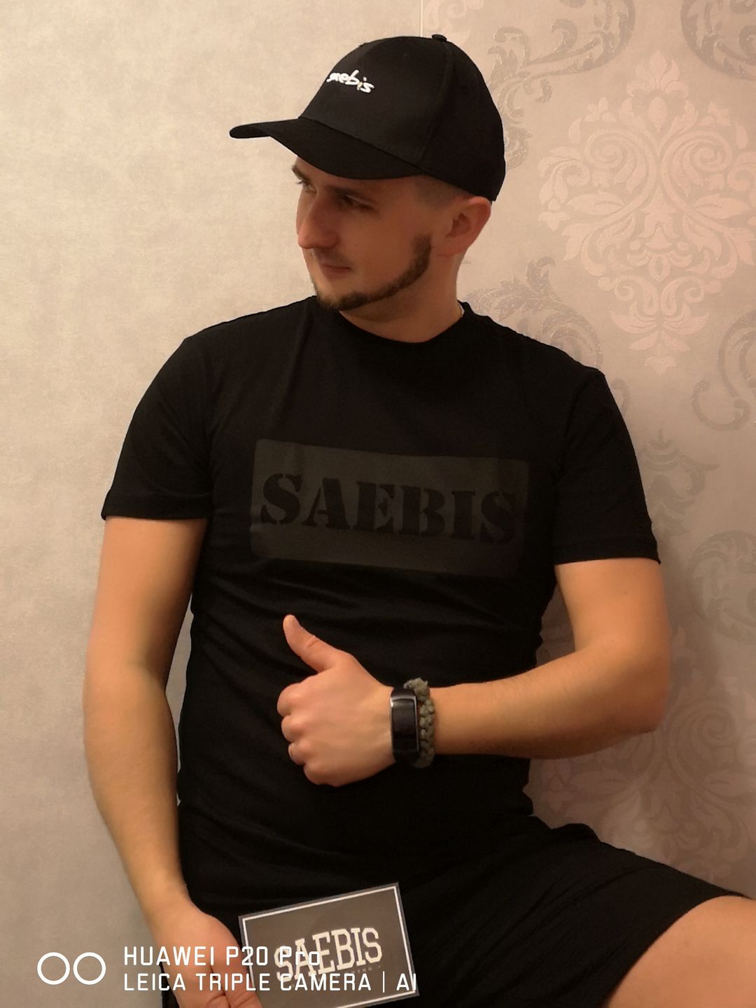 Customer photo review of SAEBIS® All Black Herren T-Shirt schwarz