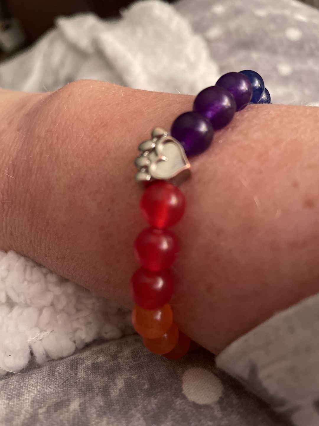 Customer photo review of Help For Paws™ Rainbow Bridge Memory Bracelet