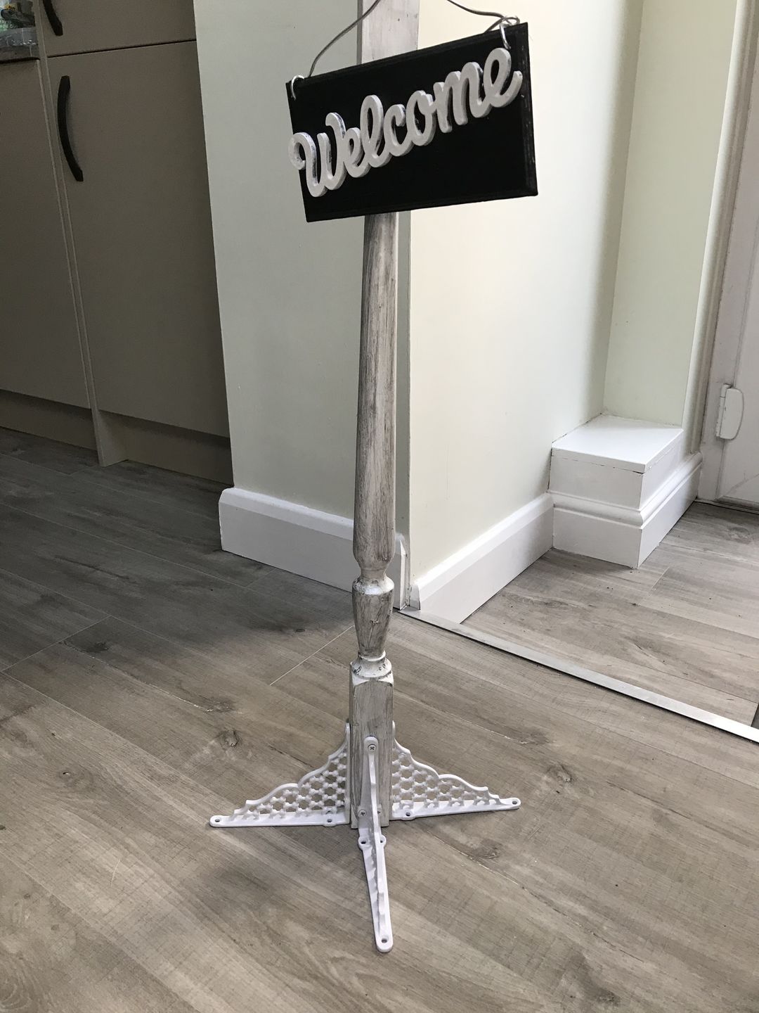 Customer photo review of 6 x 5 Inch Honeycomb Cast Iron Shelf Bracket