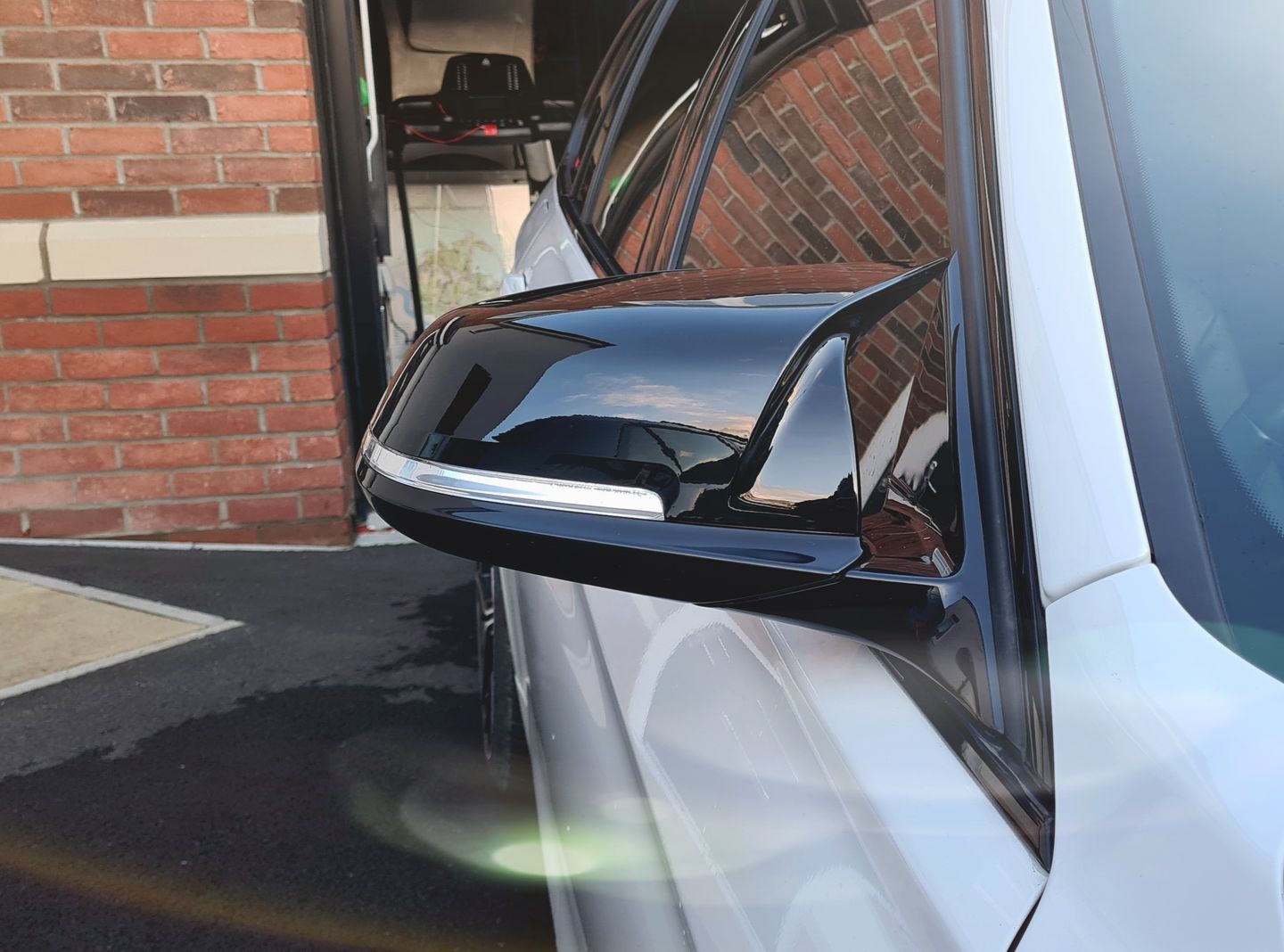 Customer photo review of MHC Black BMW M Style Wing Mirror Replacement Covers In Gloss Black