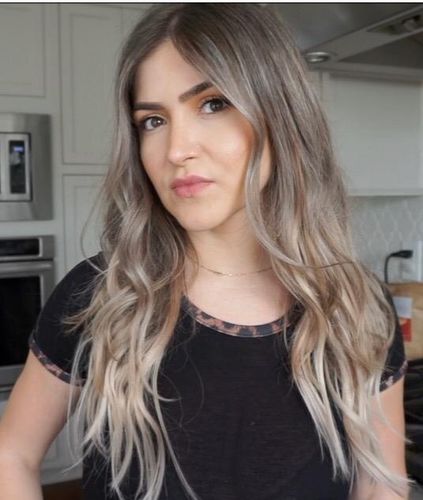 Customer photo review of Full Shine Virgin Weft Brazilian 100% Human Hair Sew In Bundles Balayage Ombre (#8/60)
