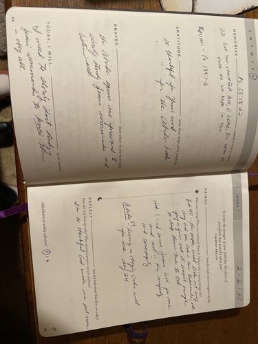 Customer photo review of Daily Kairos Prayer Journal