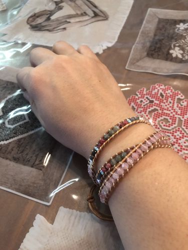 Customer photo review of ROSENQUARZ-WICKELARMBAND