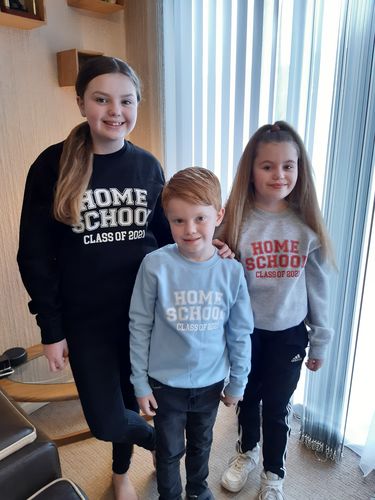 Customer photo review of Matching Home School Class Of 2021 Sweater (MRK X)