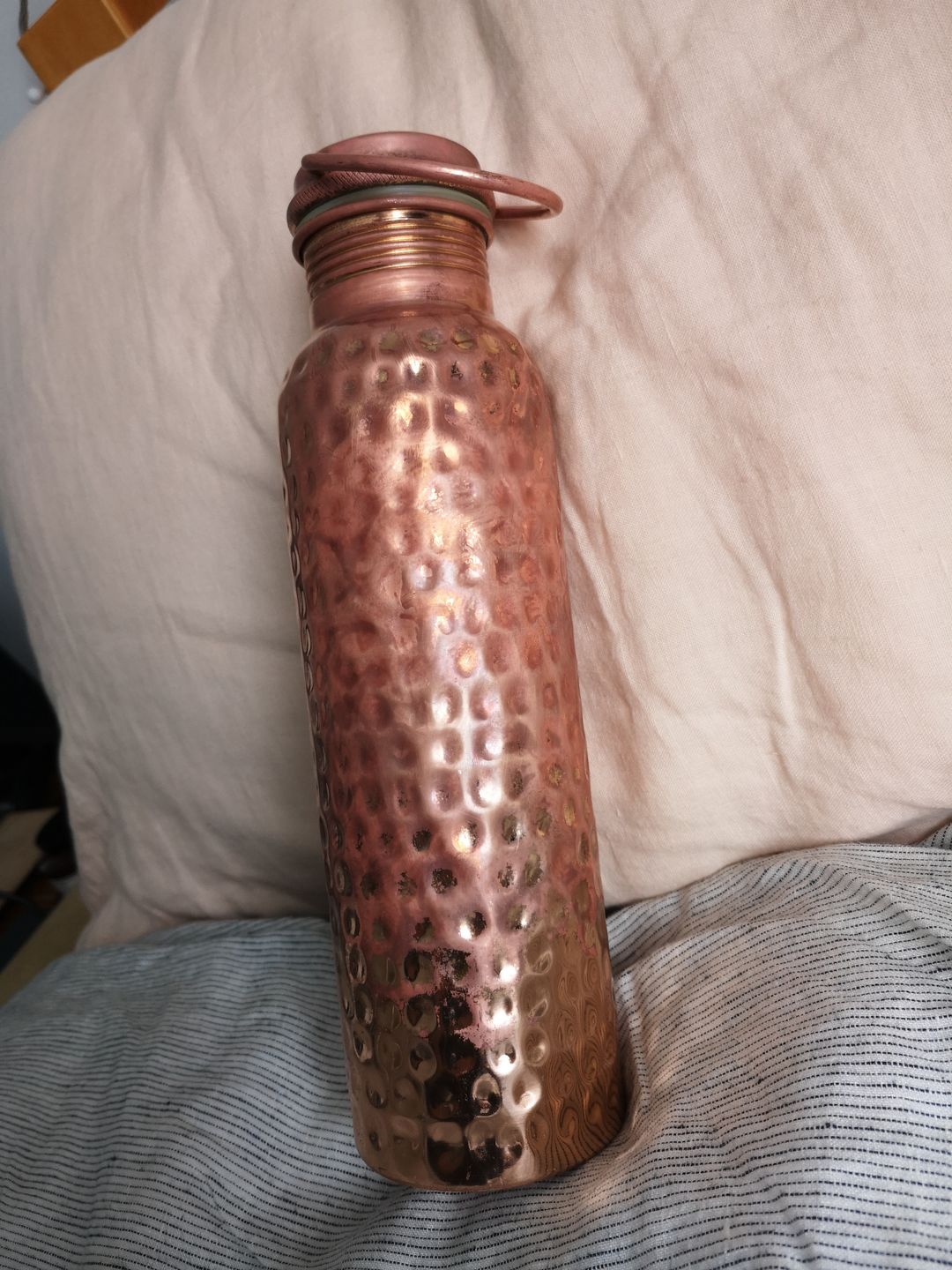 Customer photo review of Copper Water Bottle