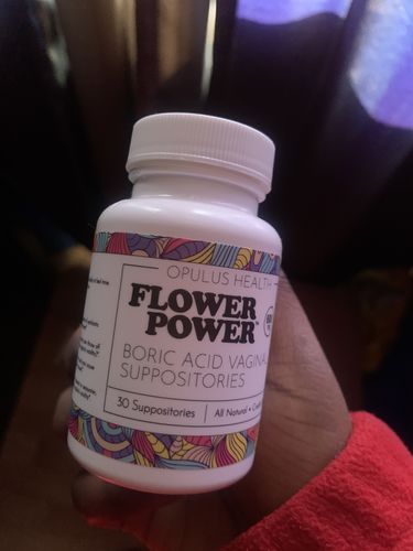 Customer photo review of Flower Power® Boric Acid Suppositories for Odor and Balance (30ct/ea)