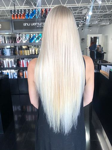 Customer photo review of Full Shine Hand Tied Weft Hair Extensions 100% Virgin Human Balayage (#18/22/60)
