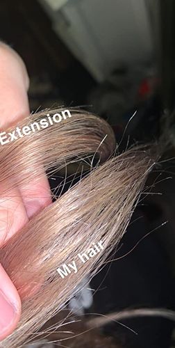 Customer photo review of Full Shine Virgin Weft Brazilian 100% Human Hair Sew In Bundles Balayage Ombre (#8/60)