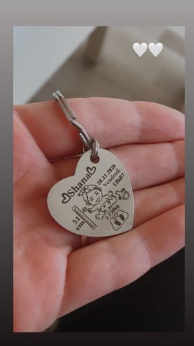 Customer photo review of Porte-Clé Personnalisé Mon Bébé