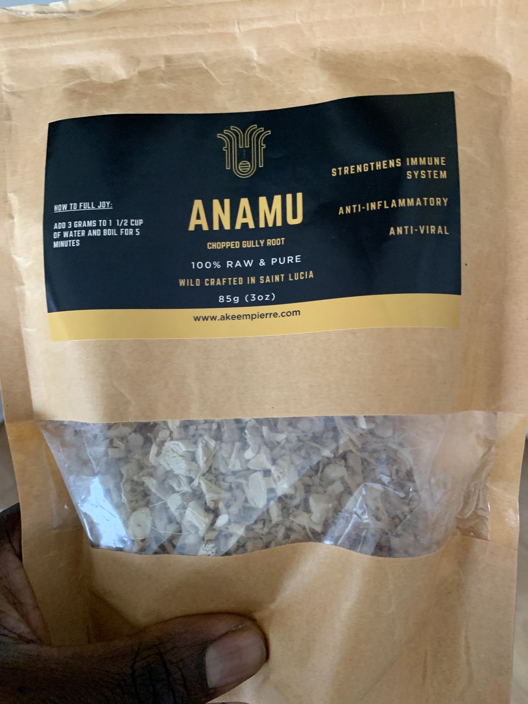 Customer photo review of Anamu Root (Gully root)