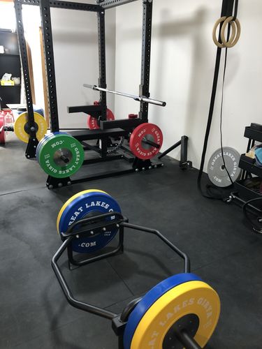 Customer photo review of 155kg set -15KG bar + 140kg bumper plate + collar (shipping included)