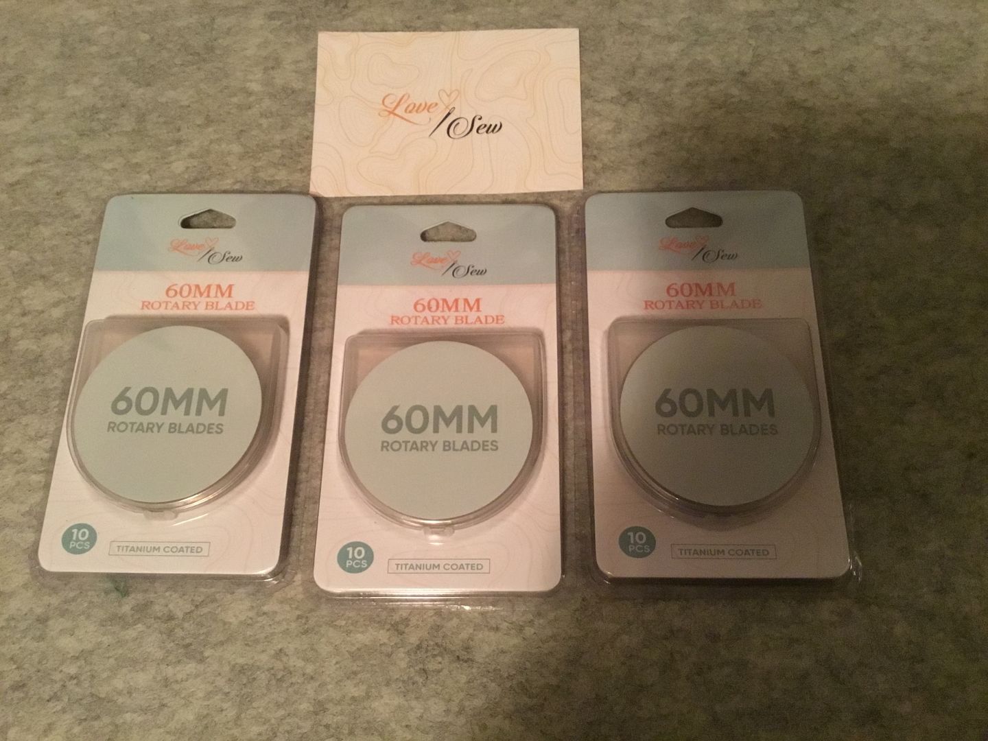 Customer photo review of Titanium Coated Rotary Cutter Blades