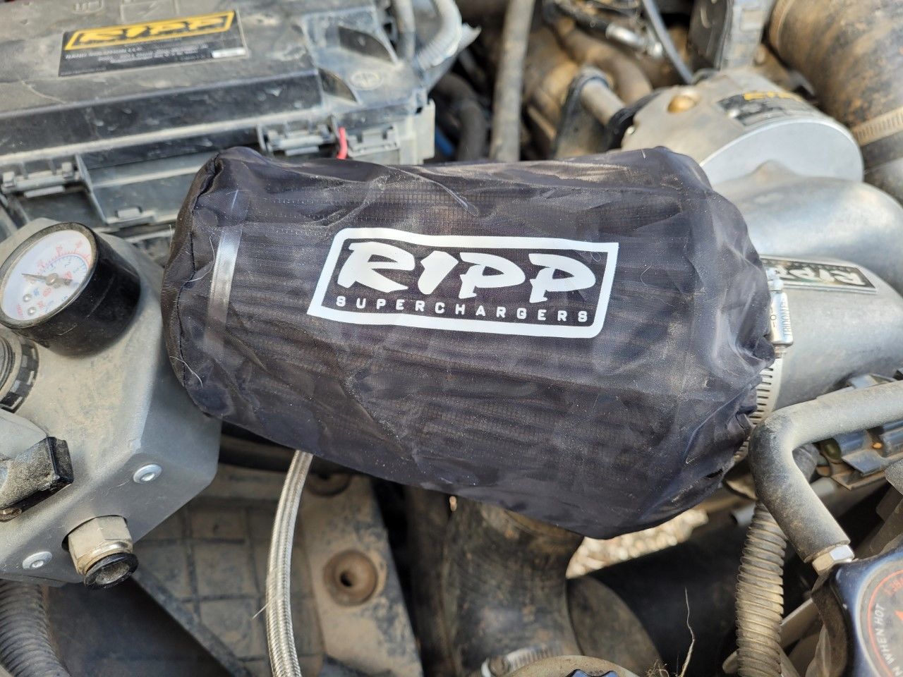 Customer photo review of Air Filter Sock for RIPP Supercharger Air Filters Water Proof