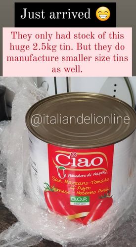 Customer photo review of Ciao | San Marzano Peeled Tomatoes 2500G