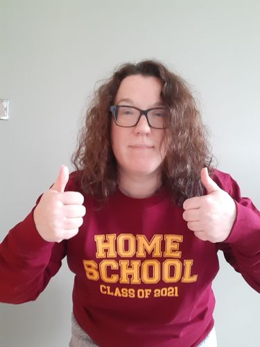 Customer photo review of Home School Class Of 2021 Sweater (MRK X)