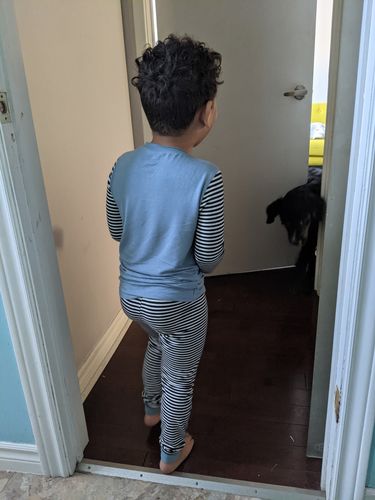 Customer photo review of Lake Peaks Bamboo PJs