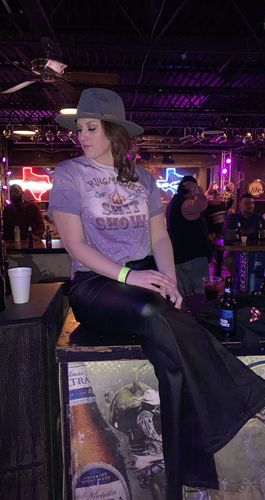 Customer photo review of Ringmaster Of The Shitshow Bleached T-shirt