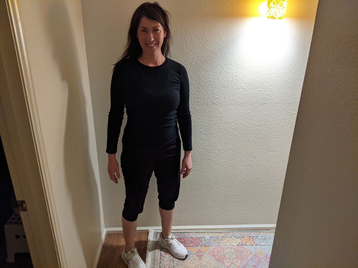 Customer photo review of Organic Cotton Slouchy Capri Pants