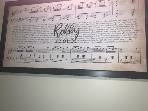 Customer photo review of Custom Couple Music Premium Canvas - Ready to Hang