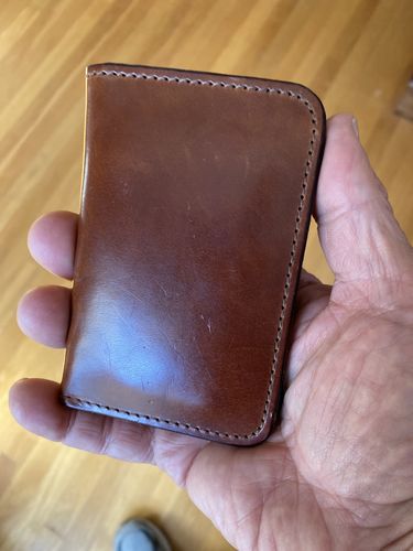Customer photo review of No.52 | 'Buck Brown' Vertical Leather Wallet