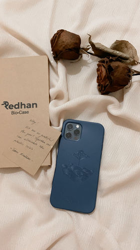 Customer photo review of Eco Friendly iPhone 12 / 12 Pro Phone Case - Manta Ray in Navy Blue