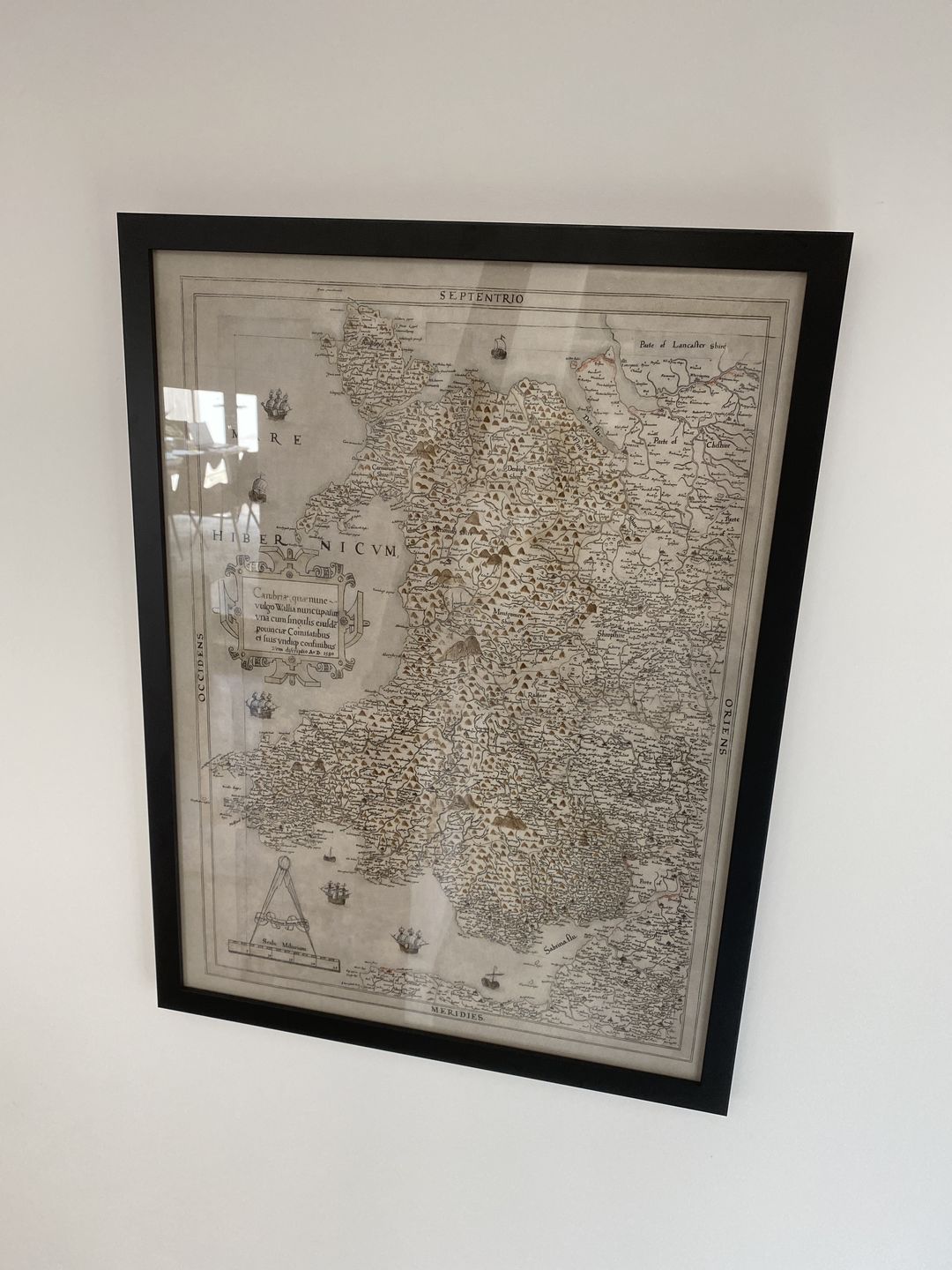 Customer photo review of Old Map of Wales, Cymru by Christopher Saxton in 1580 - First Accurate Map of Wales